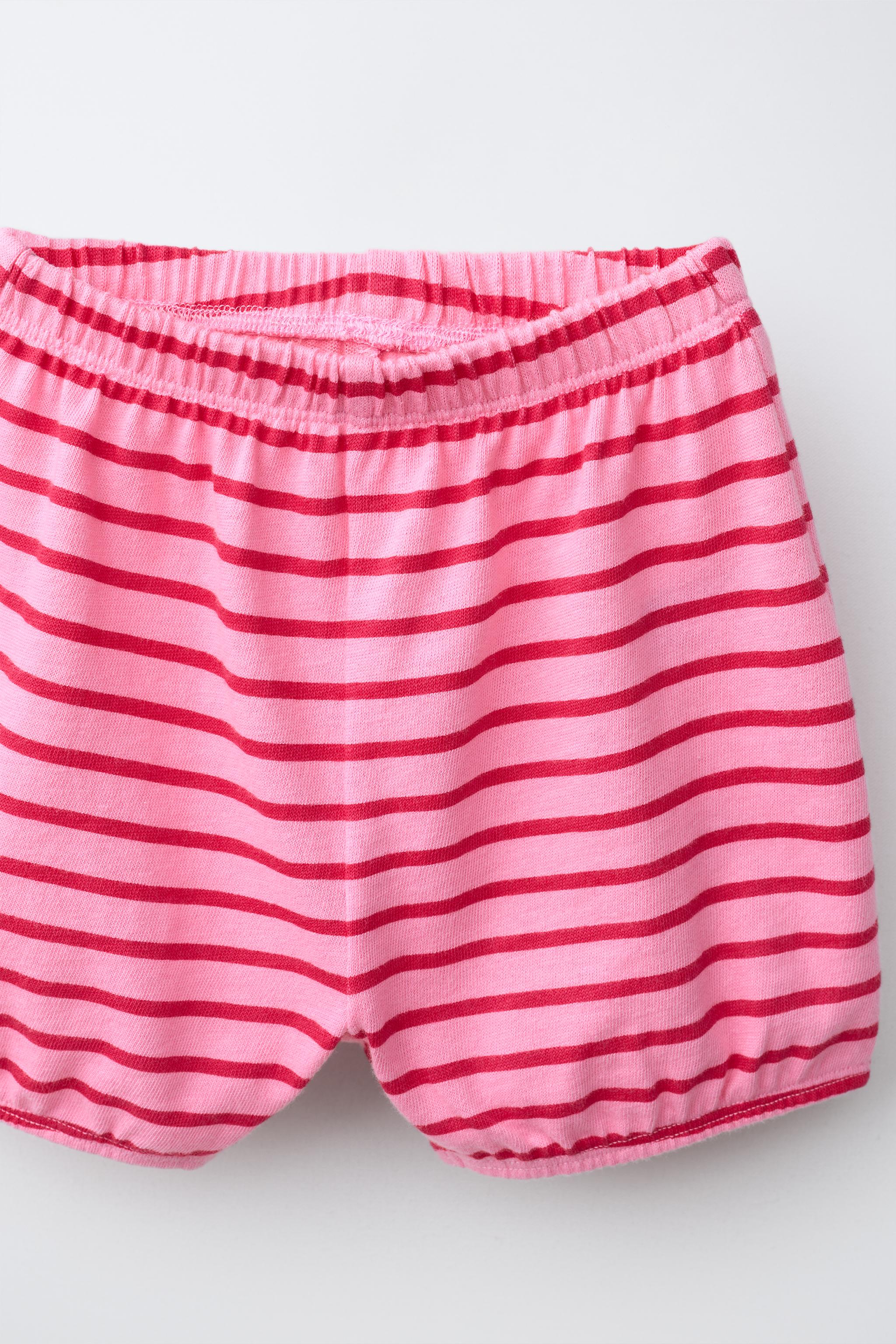 STRIPED T-SHIRT AND BLOOMER SET